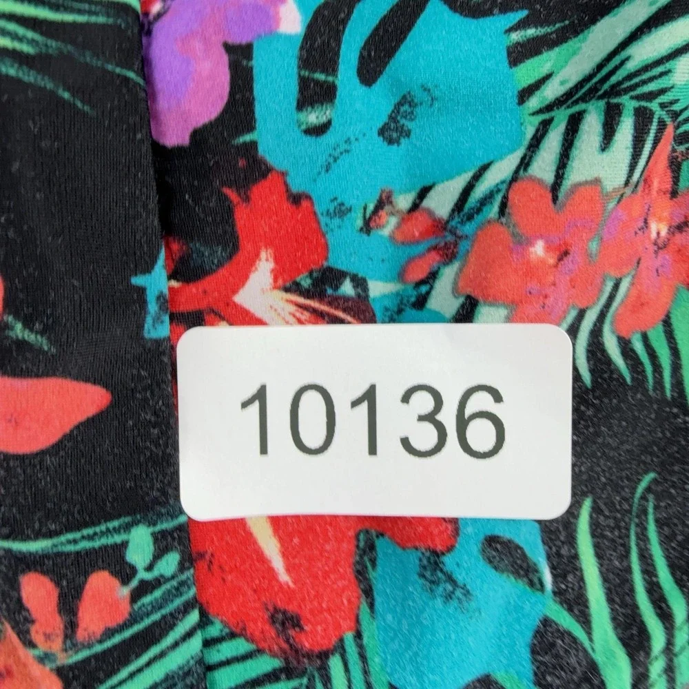 Catalina Swimsuit Womens Medium 8-10 Tropical Floral Halter One Piece Padded